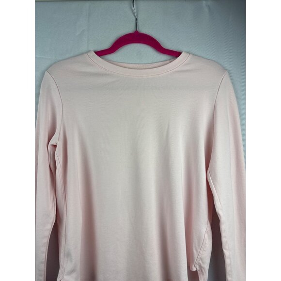 Soft & Cozy Loungewear Long Sleeve Top S Light Pink Cotton Blend - Picture 1 of 5